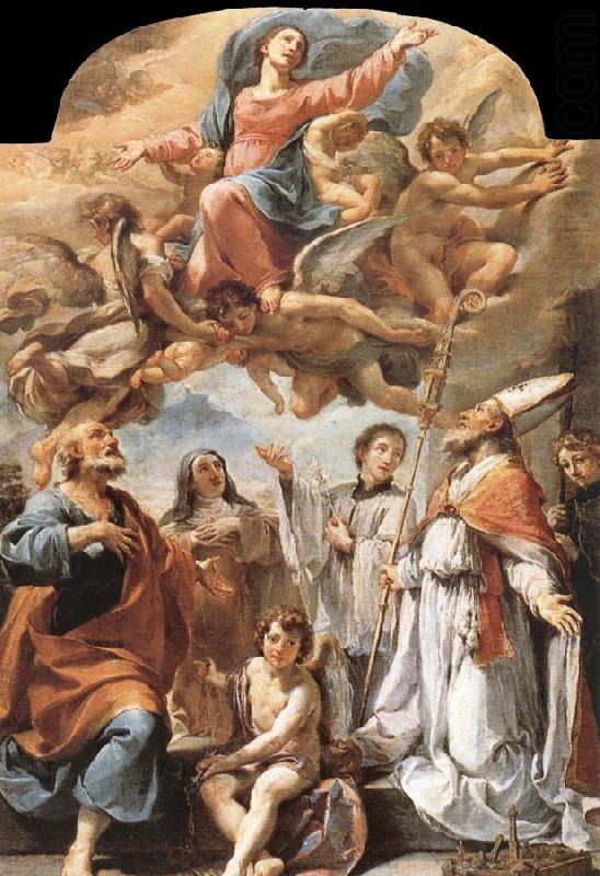 The Madonna in the glory with holy, Ubaldo Gandolfi